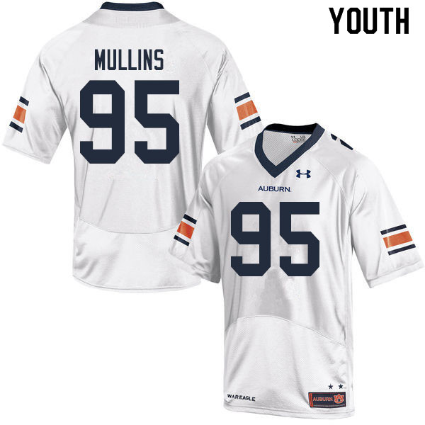 Youth #95 Reece Mullins Auburn Tigers College Football Jerseys Sale-White